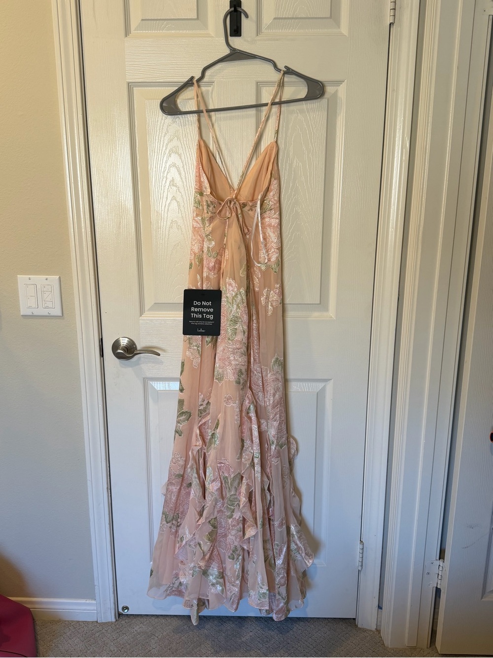 Lulu's Deluca Floral Burnout Sleeveless Ruffled Maxi Dress - Picture 2 of 2